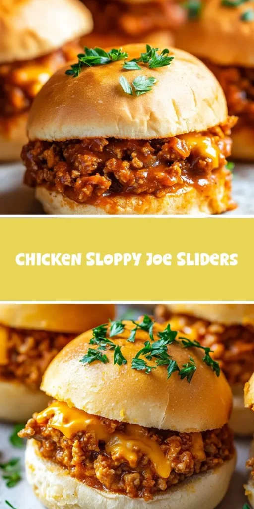Elevate your lunch experience with these Chicken Sloppy Joe Sliders, a low-carb, protein-packed option that satisfies without the guilt. Perfect for quick meals, these flavorful sliders are made with lean ground chicken and vibrant veggies, ensuring a tasty bite every time. Enjoy the rich, savory filling all packed into soft buns for a deliciously light twist on a classic. LowCarbLunch ProteinPacked QuickMeals HealthyEating Sliders Yummy ComfortFood
