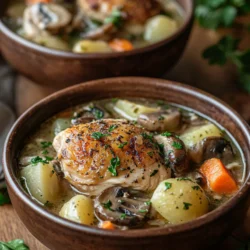 There’s something undeniably comforting about a warm bowl of stew, especially when the weather turns chilly. Slow-cooked meals have a special way of wrapping you in a cozy embrace, filling your home with enticing aromas that beckon family and friends to gather around the table. One such dish that embodies this snug appeal is the Cozy Slow-Cooked Chicken and Mushroom Stew. It’s a perfect choice for family gatherings or quiet evenings spent at home, as it combines warmth, heartiness, and rich flavors that appeal to all palates.