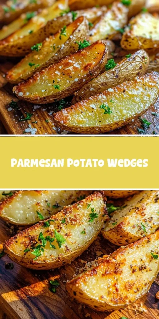 Indulge in the crispy goodness of Parmesan Potato Wedges, the ultimate comfort food! These golden-brown delights are easy to make and perfect as a side dish or a snack on their own. With the perfect blend of seasonings and a cheesy crust, you&rsquo;ll love the satisfying crunch and fluffy interior. Enjoy them with your favorite dips or as a side to grilled meats or burgers. Elevate your meal with this delicious recipe! #CrispyParmesanPotatoWedges #ComfortFood #HomemadeSnacks #DeliciousRecipes #PotatoWedges #EasyCooking