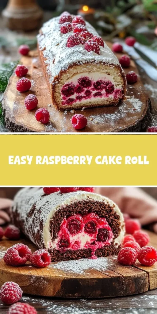 Looking for a dessert that wows guests and satisfies your sweet tooth? Try this Delightful Raspberry Cake Roll! This eye-catching treat features a soft sponge cake filled with fresh raspberry goodness and topped with creamy cream cheese frosting. Perfect for any occasion, it's as delicious as it is beautiful. Elevate your baking skills and create a stunning centerpiece for your table. Get the recipe today! #RaspberryCakeRoll #Baking #DessertRecipes #CakeRoll #SweetTreats #HomeBaking