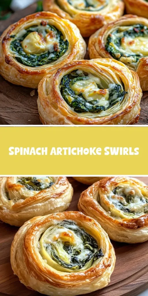 Get ready to indulge in a tasty twist on a classic favorite with these delicious spinach artichoke swirls! Combining the rich flavors of fresh spinach, artichokes, and creamy cheeses wrapped in flaky puff pastry, these bite-sized delights are perfect for any occasion. Whether it's for a party, game day, or a cozy night in, they are sure to impress. Check out this easy-to-follow recipe and elevate your appetizer game! #SpinachArtichoke #Appetizers #PuffPastry #PartyFood #ComfortFood