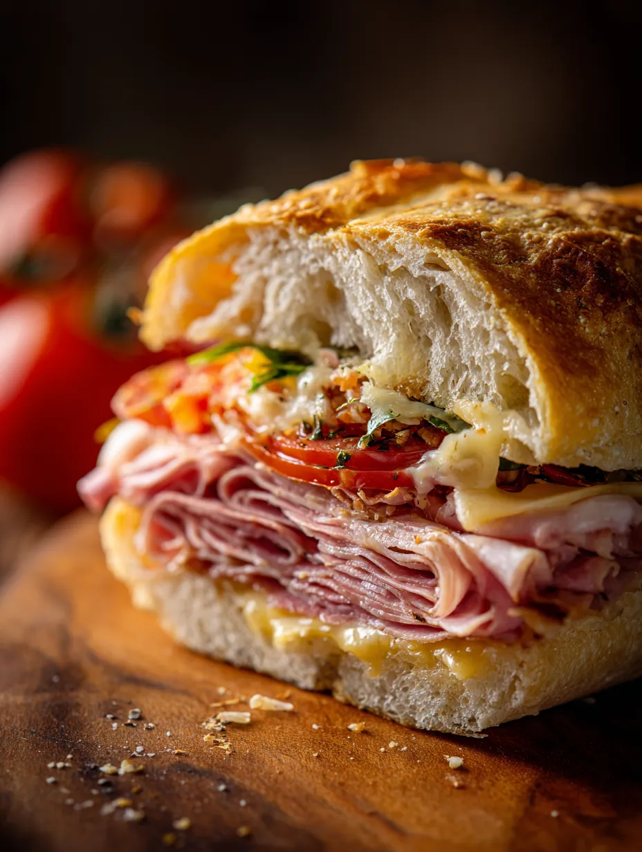 Looking for quick meal prep ideas? This Muffuletta Sandwich is your go-to for a healthy lunch that comes together in no time. Packed with layers of savory meats, cheese, and a zesty olive salad, it’s a perfect way to elevate your midday meals. Check out this recipe and more at epiceats! HealthyLunch QuickMealPrep SandwichRecipe EasyLunch MealPrepIdeas Foodie Yum