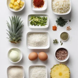 Ingredients for Tropical Delight: Vegetarian Pineapple Fried Rice