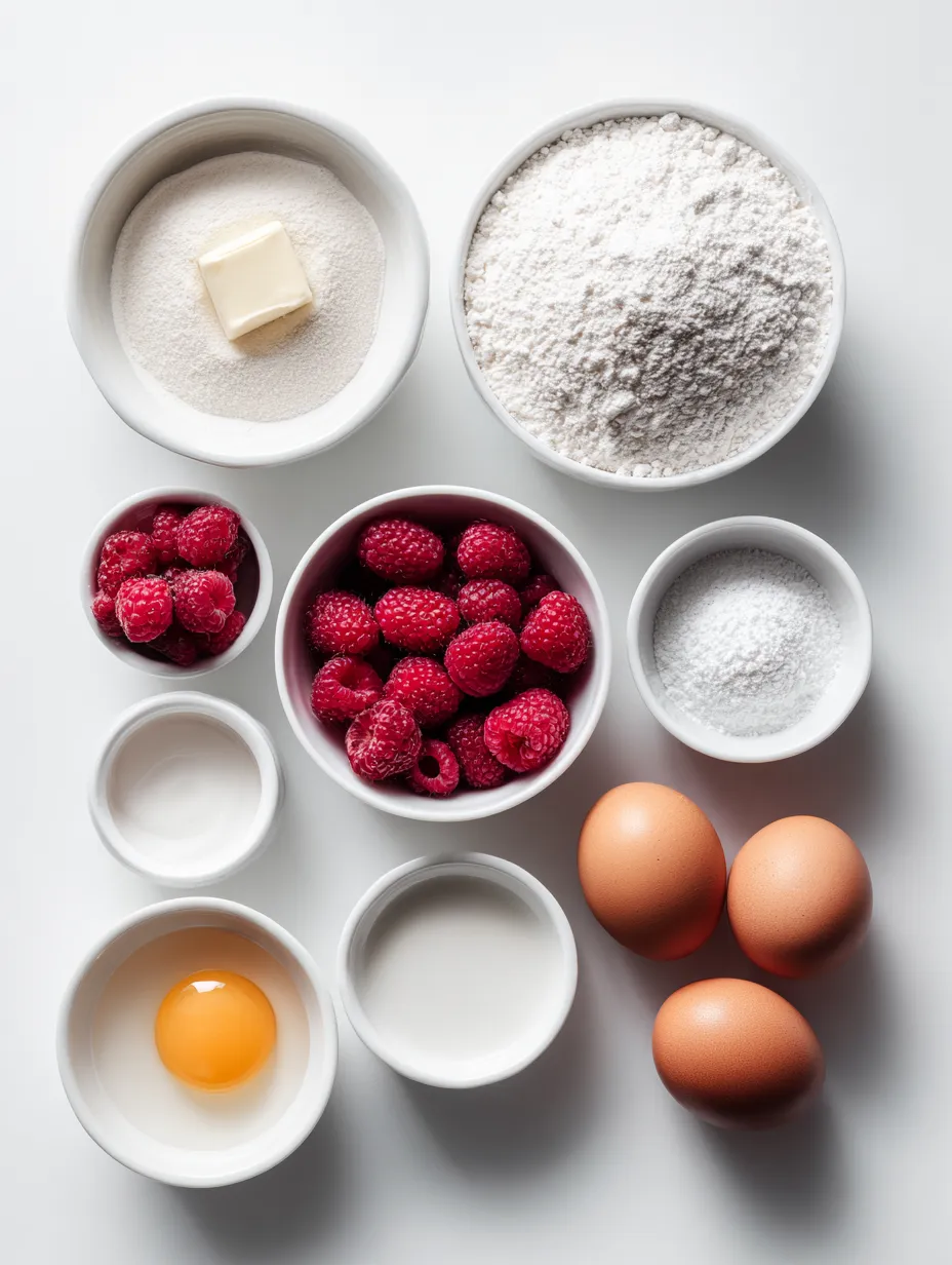 Ingredients for Raspberry Swirl Brioche Loaf