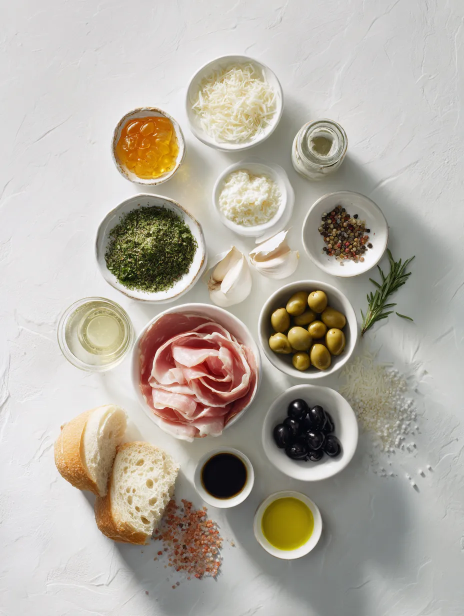 Ingredients for The Ultimate Guide to Muffuletta Sandwich: An Icon of New Orleans Cuisine