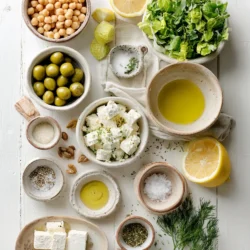 Ingredients for Crafting a Zesty Lemony Chickpea & Feta Salad: A Fresh Delight for Every Occasion