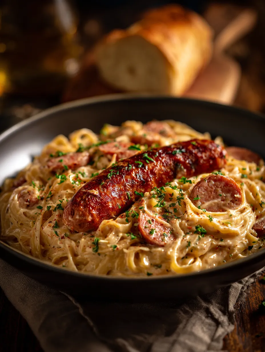 This Smoked Sausage Cajun Alfredo is the perfect dish for a cozy evening at home, combining the heartiness of a chicken dinner recipe with the flair of a simple steak dinner. Celebrate the flavors of fall with this creamy pasta thats sure to impress your family and friends. Try it out with epiceats for an exciting twist! PastaRecipes CajunCuisine ComfortFood DinnerInspiration EasyRecipes Foodie HomeCooking