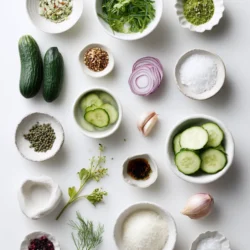Ingredients for Crunchy Cucumber Delight: A Refreshing Salad for Every Occasion
