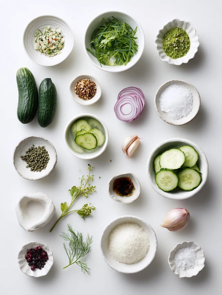 Ingredients for Crunchy Cucumber Delight: A Refreshing Salad for Every Occasion