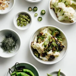 Ingredients for Charred Cauliflower & Shishito Peppers Delight: An Introduction to a Flavorful Dish