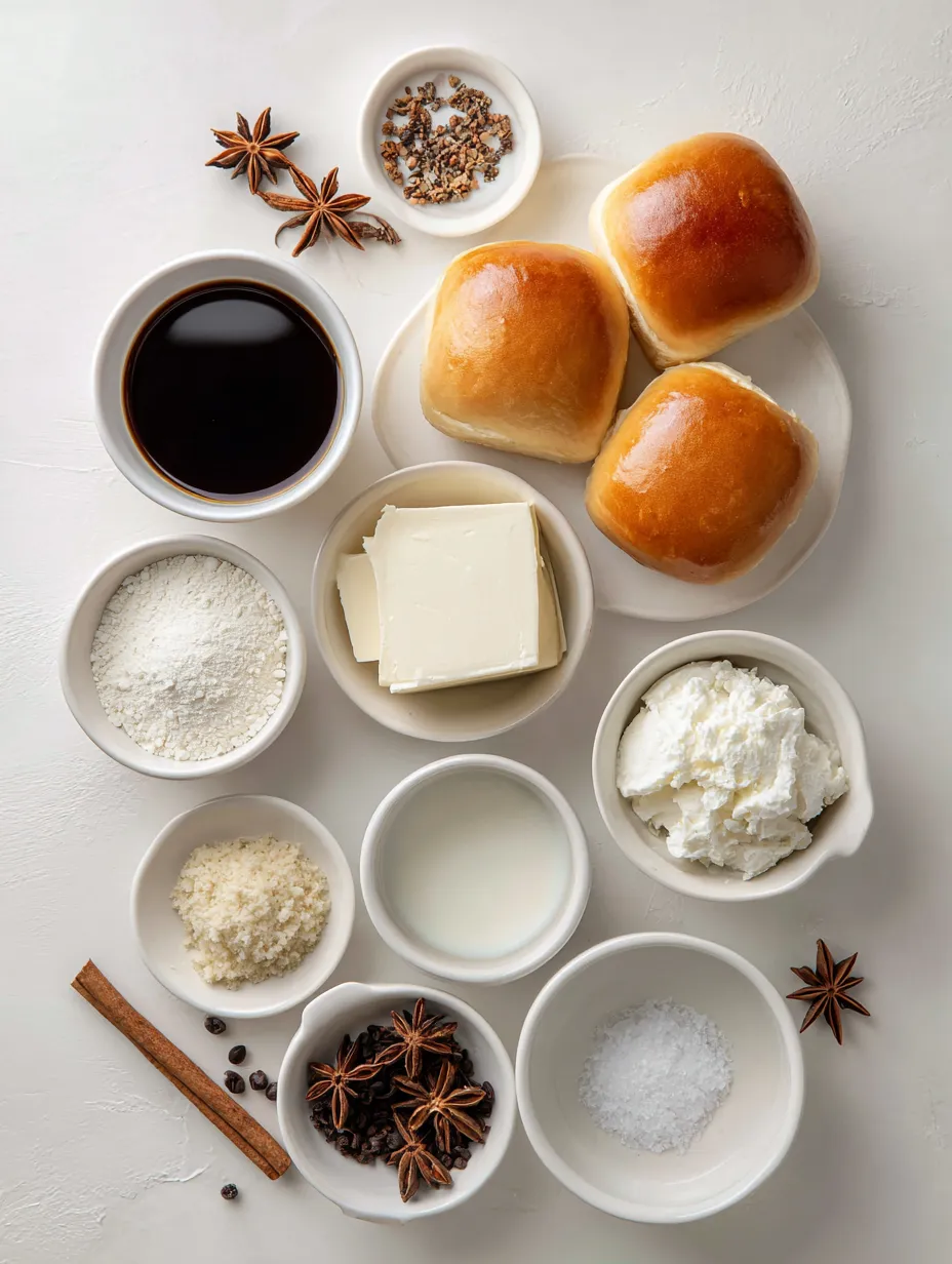 Ingredients for Winter Coffee Brioche Buns