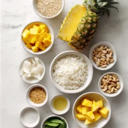 Ingredients for Delightful Vegetarian Pineapple Fried Rice: A Tropical Taste Adventure