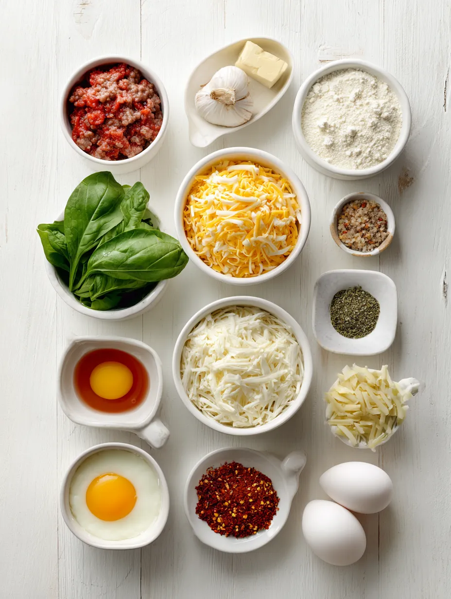 Ingredients for Giant Double Cheeseburger Pizza