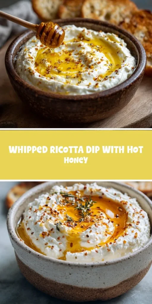 Looking for quick & easy party drink recipes that impress? Try this whipped ricotta dip drizzled with hot honey for a refreshing twist at your next gathering! Perfect with fresh veggies and crostini,