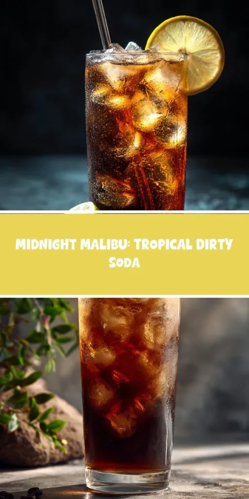 Whip up this Midnight Malibu Tropical Dirty Soda for a quick and refreshing treat! With just a few ingredients, you can create homemade smoothies and quick iced drinks that are perfect for any occasion. Check out epiceats for more simple, tasty recipes! TropicalDrinks QuickRecipes SmoothieTime IcedDrinks Homemade EasyCocktails RefreshingBeverages