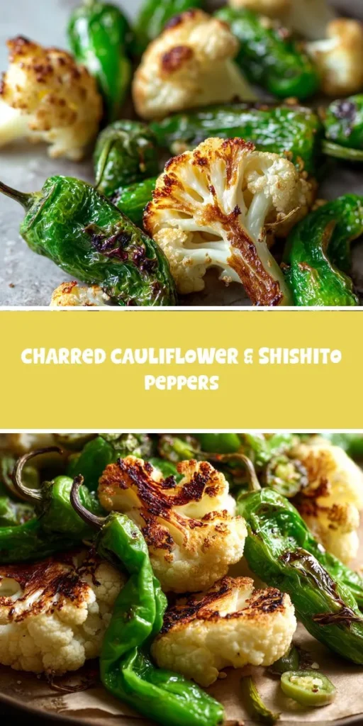 Perfect for your next gathering or seasonal celebration, this charred cauliflower and shishito peppers dish is a standout among quick bite recipes. Its packed with flavor while offering healthy appetizer ideas that everyone will enjoy. Check out more at epiceats for tips and variations! HealthyAppetizers QuickBites VegetarianRecipes SeasonalEats PartySnacks CauliflowerRecipes ShishitoPeppers