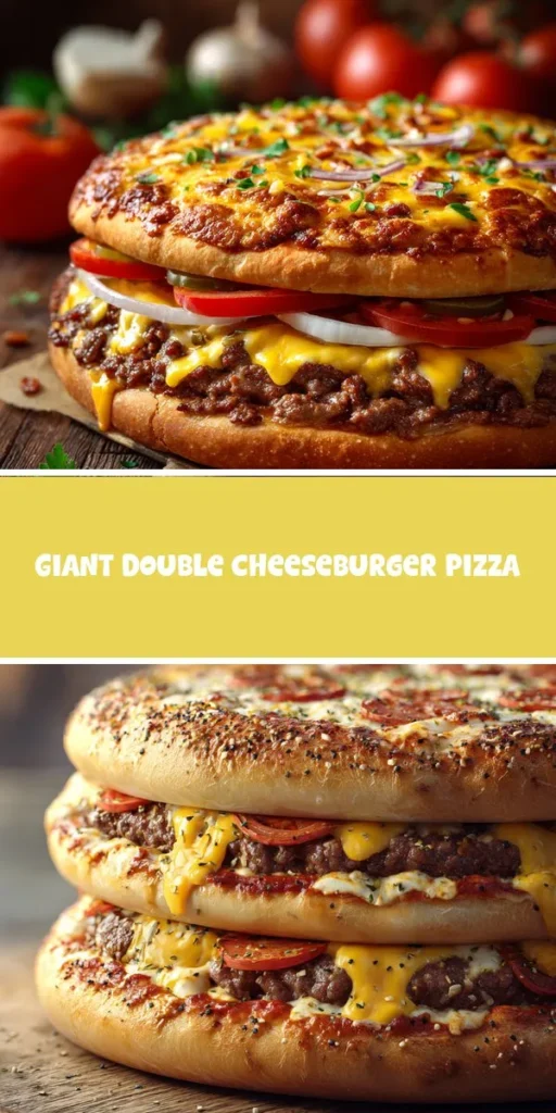 Looking for a fun and satisfying twist for your next family gathering or game night? This Giant Double Cheeseburger Pizza is a quick pasta dinner alternative that combines the best of two beloved comfort foods. Perfect for a cozy evening, this recipe from epiceats will keep everyone smiling and satisfied! QuickDinner HealthyDinnerRecipes PizzaNight ComfortFood FamilyRecipes EpicEats GameDayEats