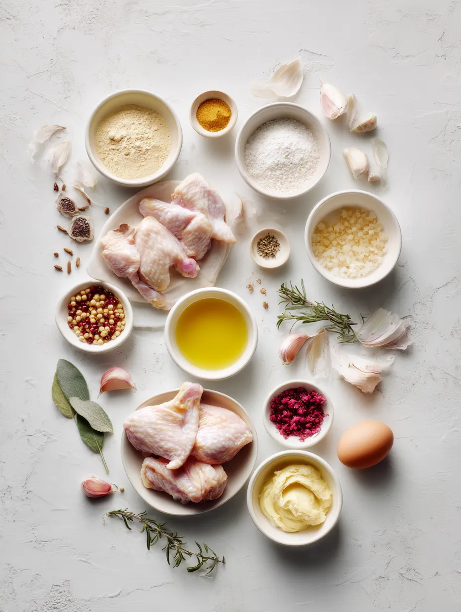 Ingredients for Golden Oven Baked Chicken Wings