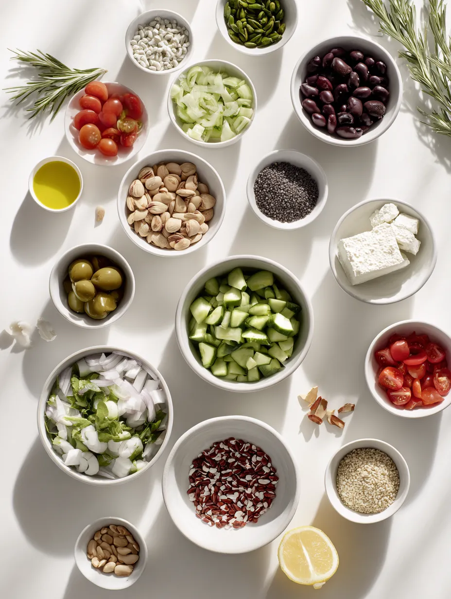 Ingredients for Vibrant Mediterranean Bean Salad