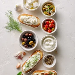 Ingredients for Crostini Extravaganza: A Tasty Trio!