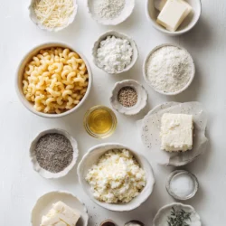 Ingredients for Creamy Dreamy Baked Mac & Cheese