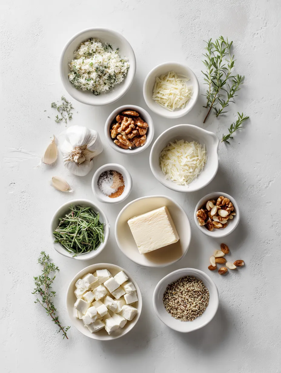 Ingredients for Fancy Christmas Cheese Ball Recipe: A Festive Delight