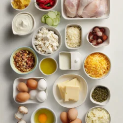 Ingredients for No-Roll Sheet Pan Chicken Enchiladas
