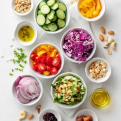Ingredients for Fresh Summer Salad with Sweet & Crunchy Flavor