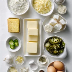 Ingredients for Jalapeno Cheddar Cornbread with a Buttery Kick