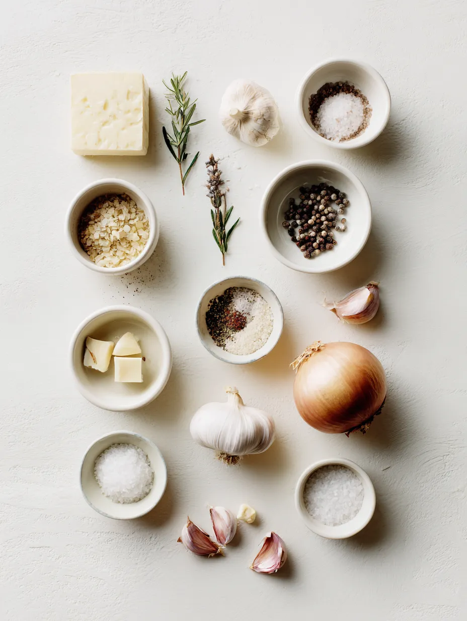 Ingredients for Divine Creamy French Onion Soup
