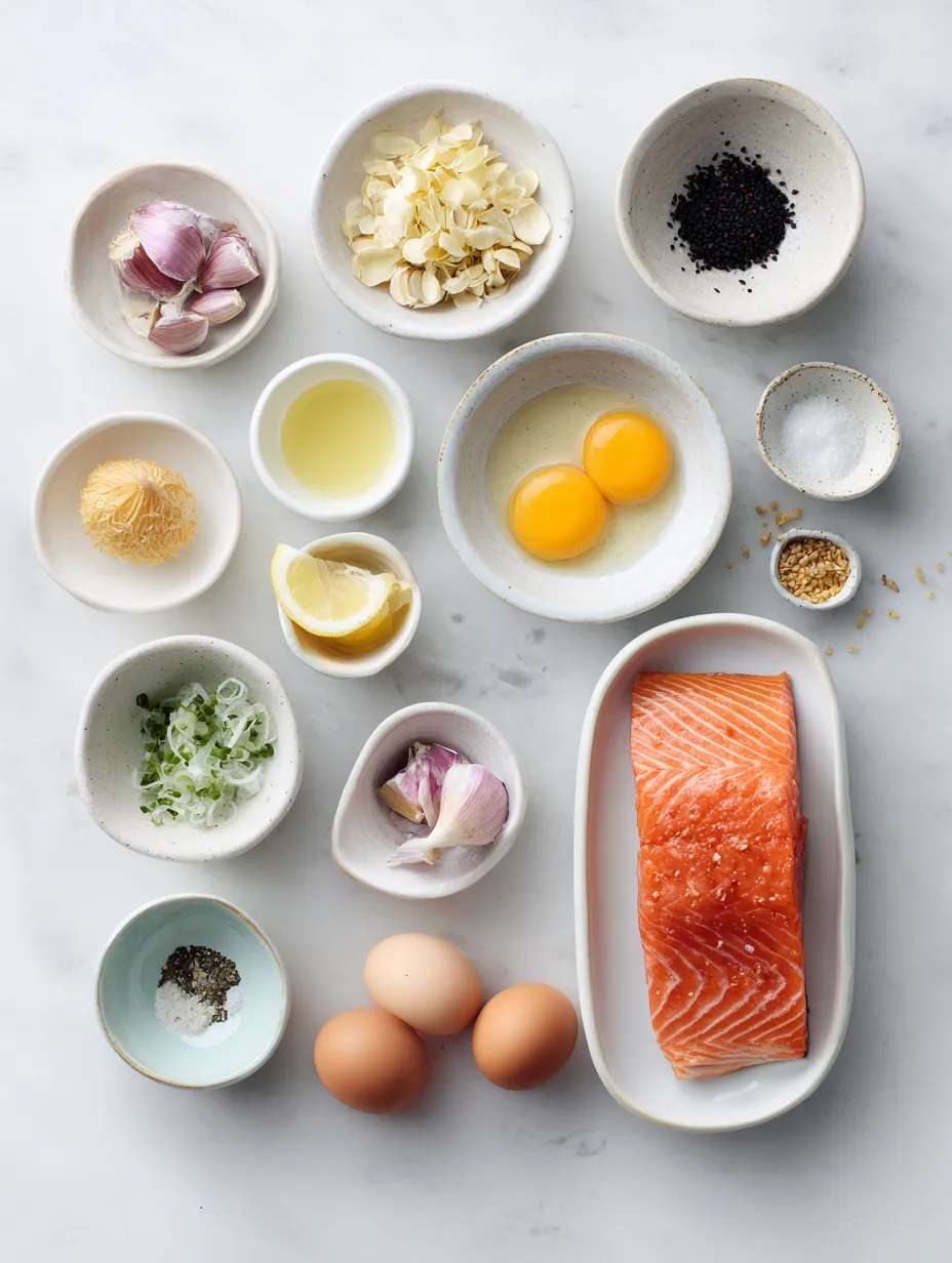 Ingredients for Sheet Pan Honey Garlic Salmon Delight