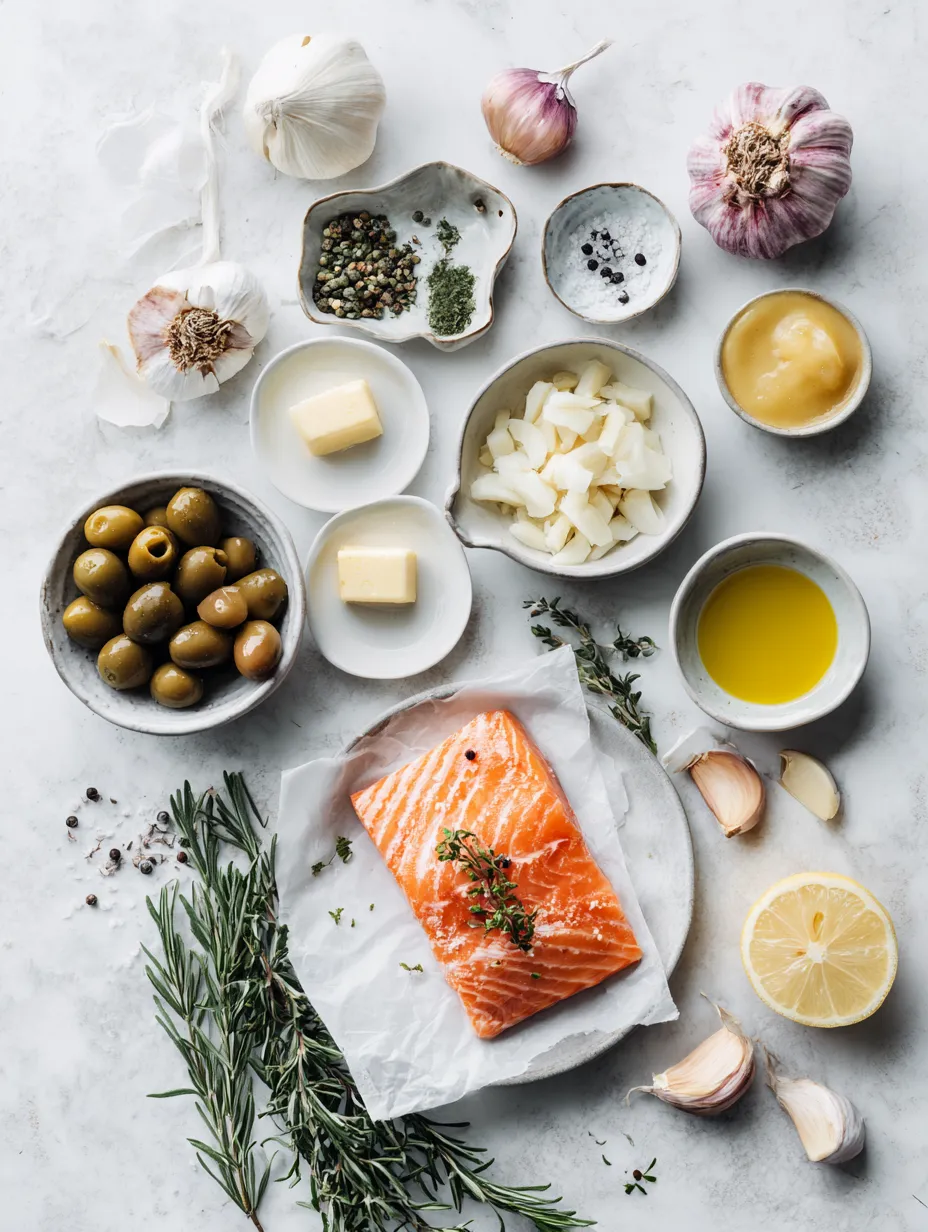 Ingredients for Sheet Pan Honey Garlic Salmon Delight