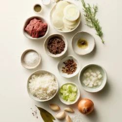 Ingredients for Savory French Onion Beef over Rice: A Comforting Delight