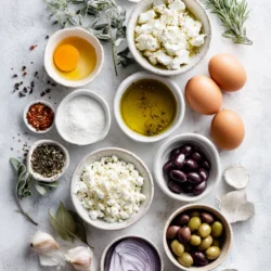 Ingredients for Mediterranean Baked Feta Eggs