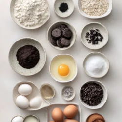 Ingredients for Cookie Monster Cinnamon Rolls with Oreo Crumble