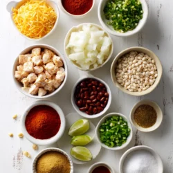 Ingredients for No-Roll Sheet Pan Chicken Enchiladas