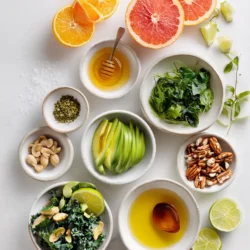 Ingredients for Citrus Garden Crunch Salad with Honey Lemon Dressing