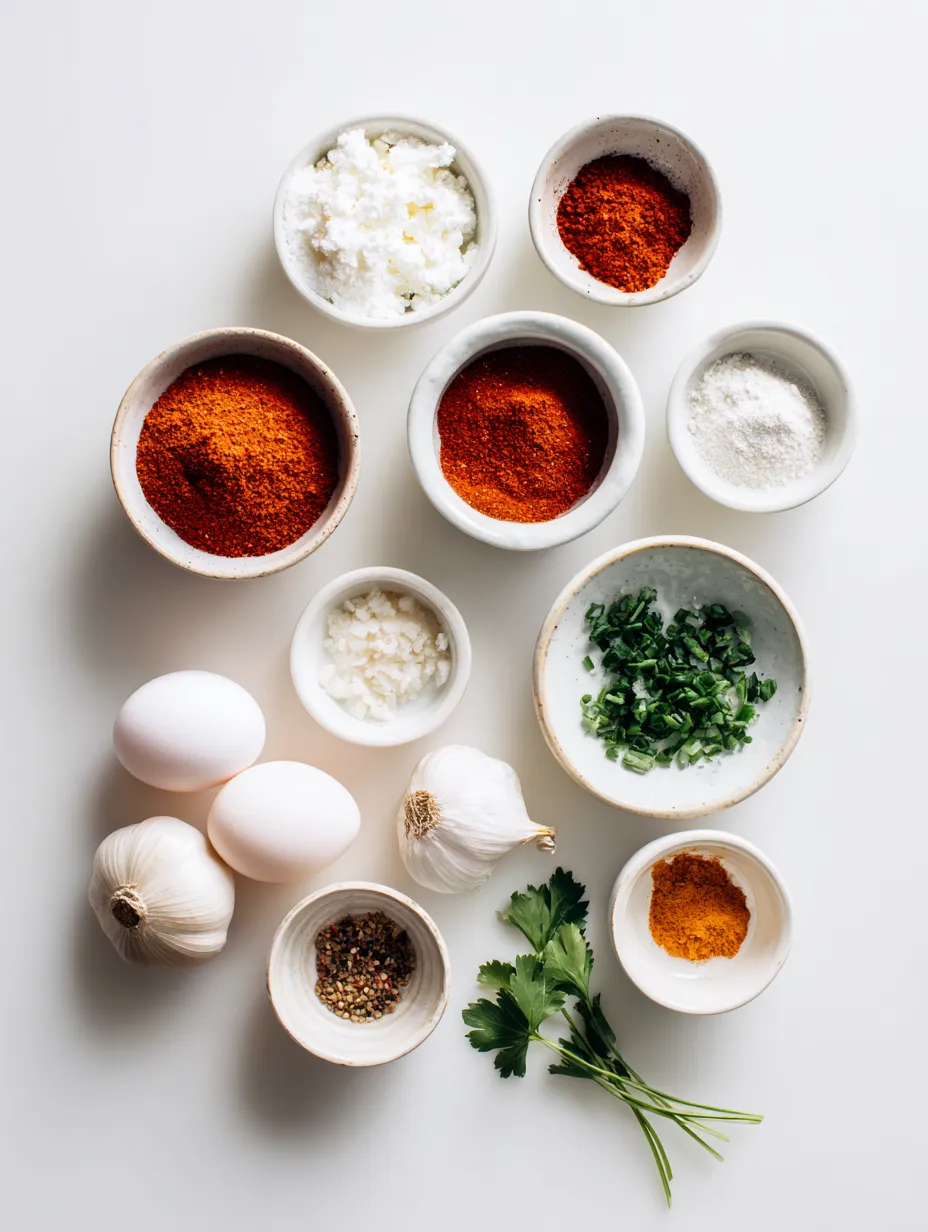 Ingredients for Spicy Savory Buffalo Chicken Dip