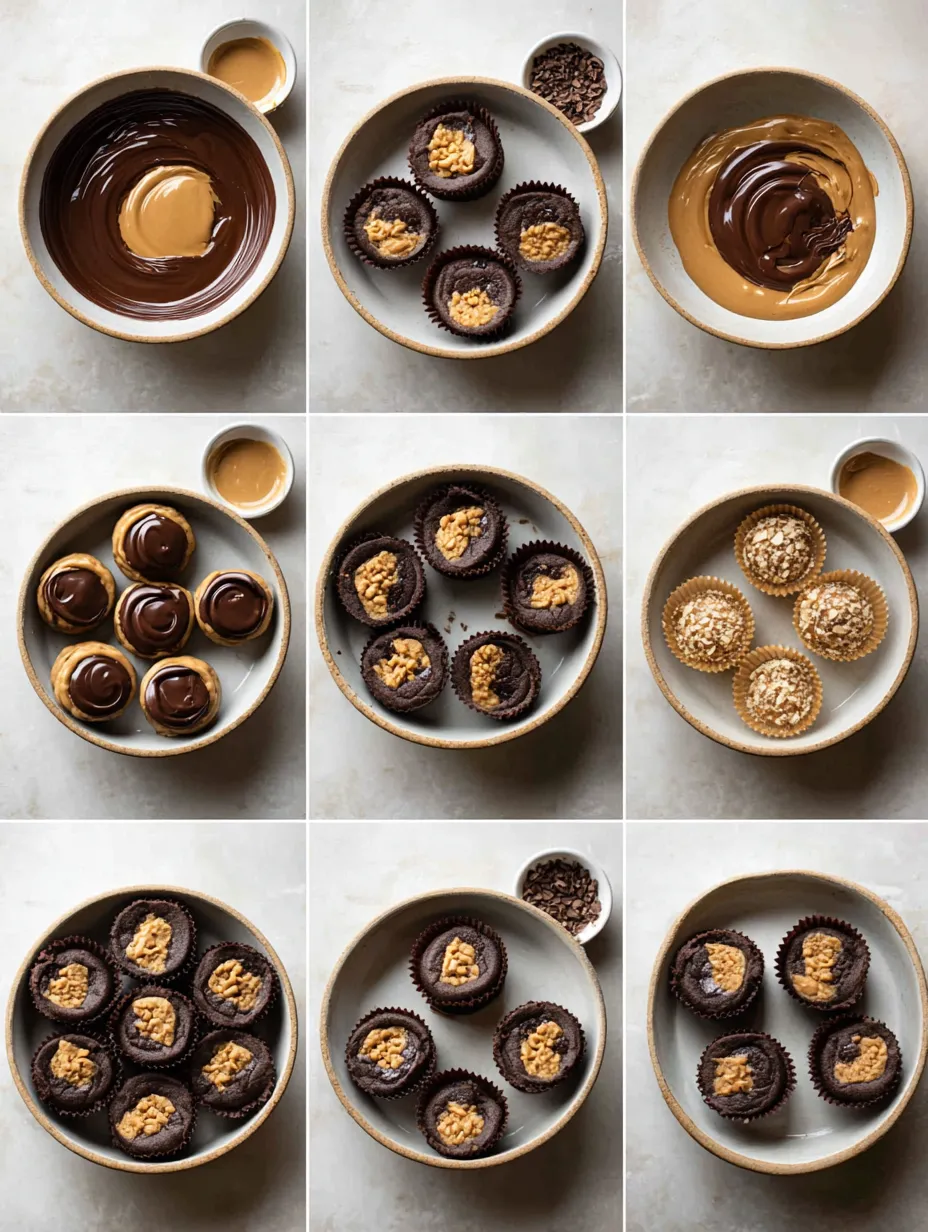 Step by step instructions for Peanut Butter Cup Lava Cookies: The Ultimate Indulgence