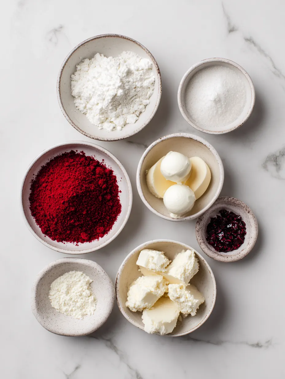 Ingredients for Red Velvet Cheesecake Donuts: A Decadent Delight