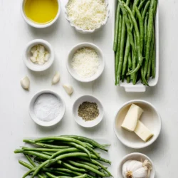 Ingredients for Crispy Garlic Parmesan Green Beans: A Deliciously Easy Recipe