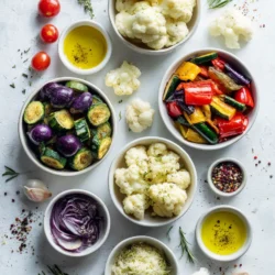 Ingredients for Cheesy Roasted Vegetables: The Perfect Comforting Side Dish