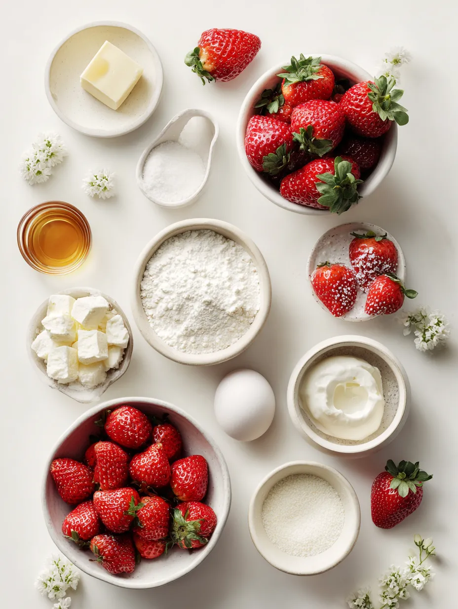 Ingredients for Strawberry Cheesecake Pancakes