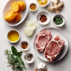 Ingredients for Easy Apricot Ginger Steakhouse Pork Chops: A Flavorful Delight for Any Occasion