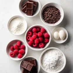 Ingredients for Indulge in Delight: Molten Raspberry Chocolate Cupcakes