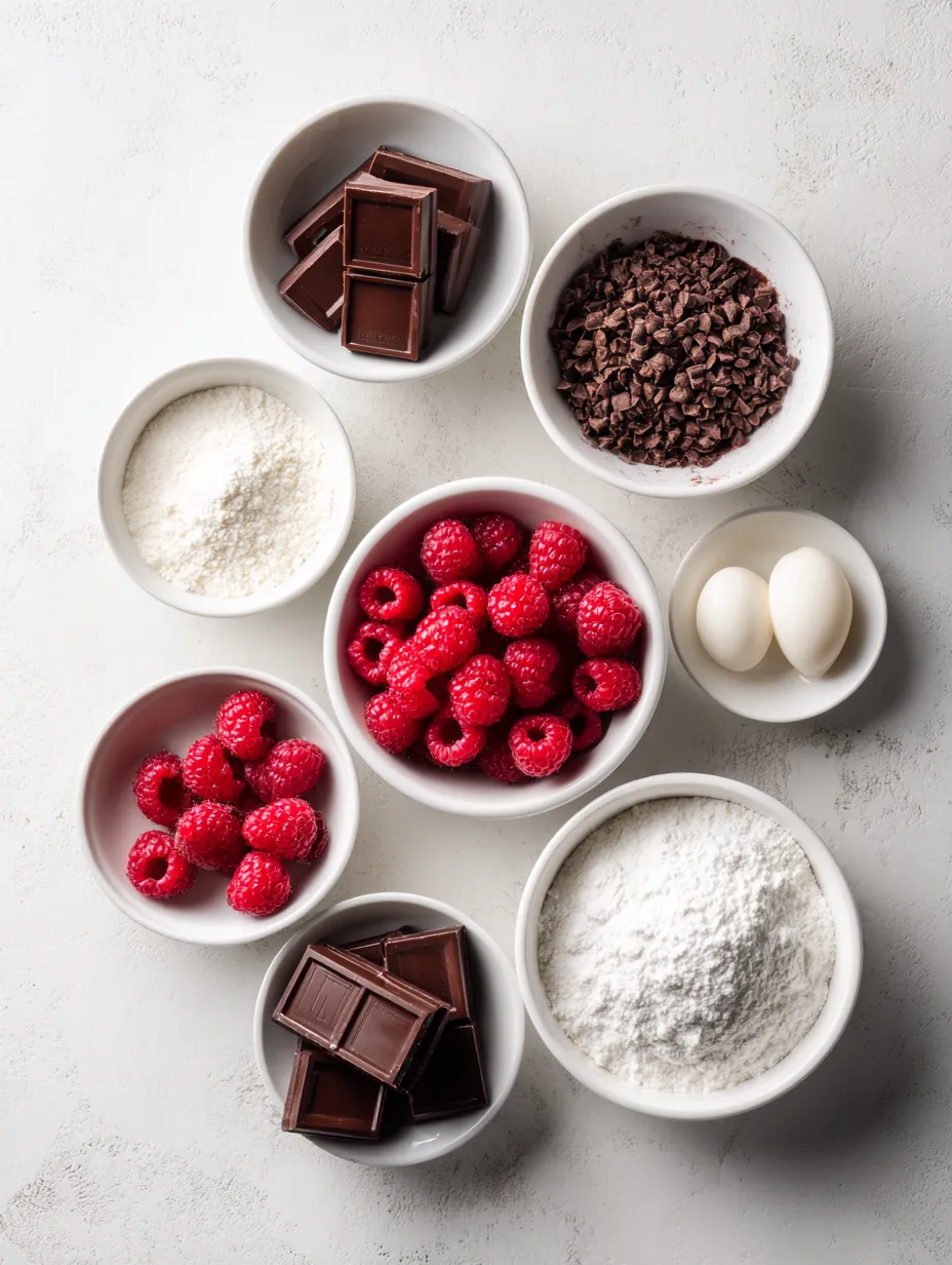 Ingredients for Indulge in Delight: Molten Raspberry Chocolate Cupcakes
