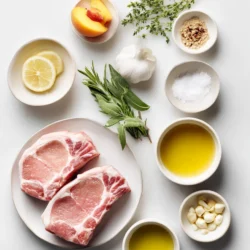 Ingredients for Peach Glazed Pork Chops