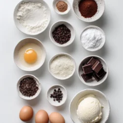 Ingredients for Ultimate Chocolate Lava Pancakes