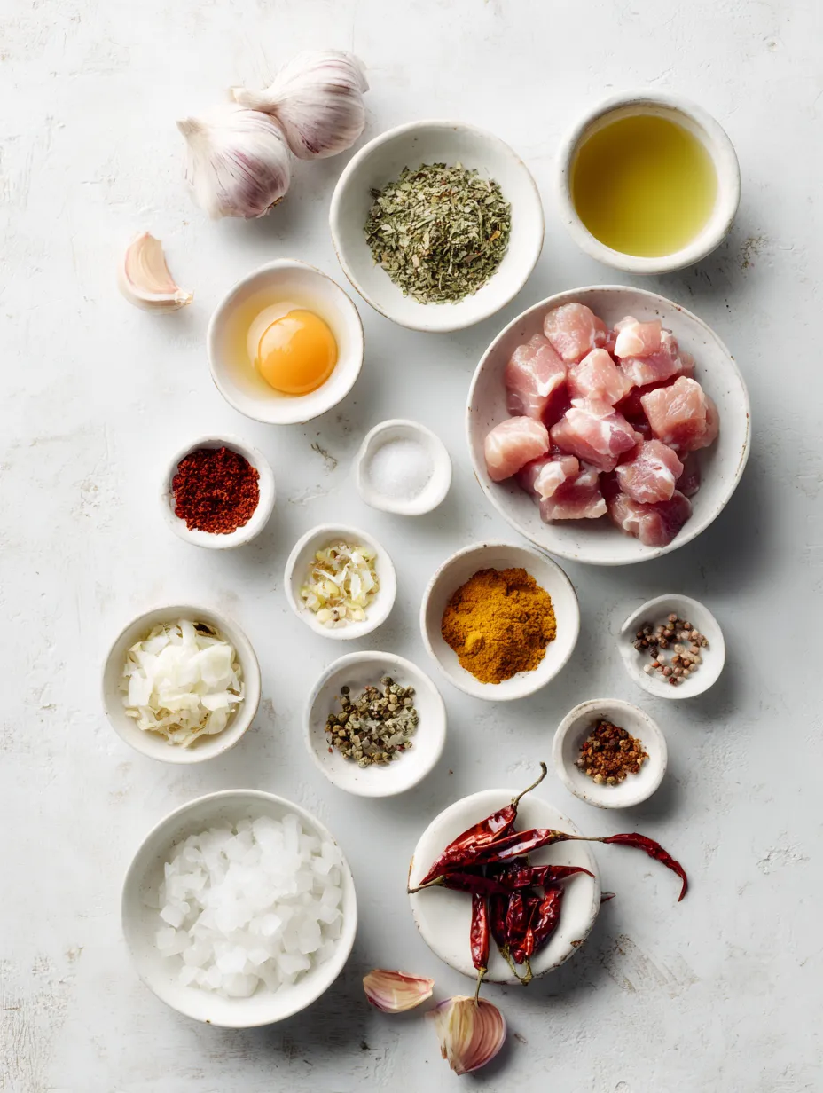 Ingredients for Sizzling Garlic Pork Bites