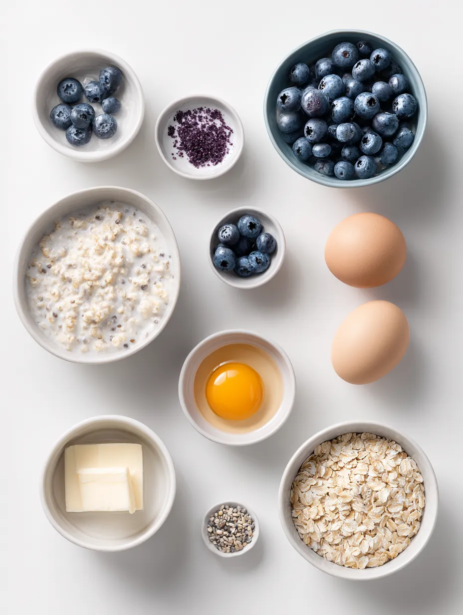 Ingredients for Morning Magic: Creamy Blueberry Oats